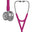 3M™ Littmann® Cardiology IV™ -stetoskooppi, diagnostinen, metallinvärinen rintakappale, vadelmanpunainen letkusto sekä kuuntelukaaret ja suppilo ruostumatonta terästä, 27 tuumaa, 6158