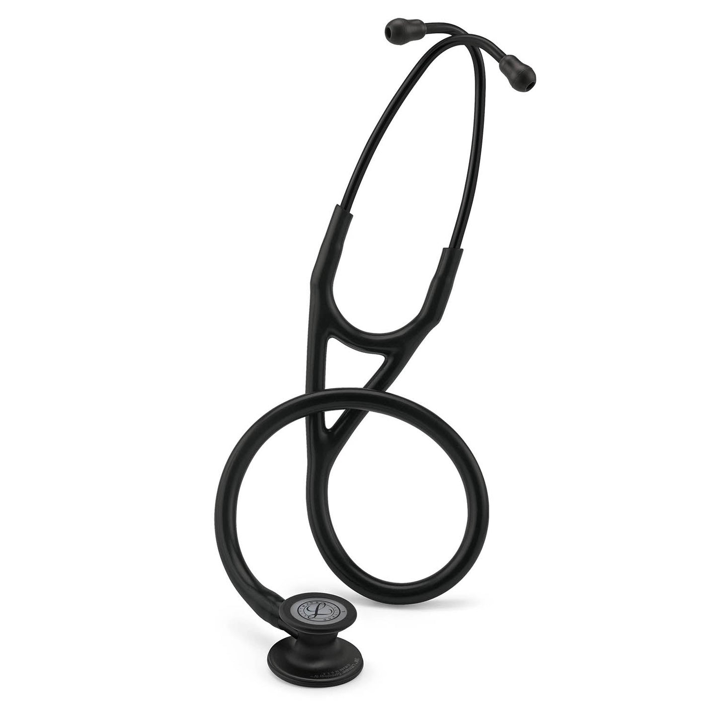 3M™ Littmann® Cardiology IV™ Stethoskop für die Diagnose, 6163, Black-Edition Bruststück, Schlauch, Schlauchanschluss und Ohrbügel in Schwarz, 69 cm