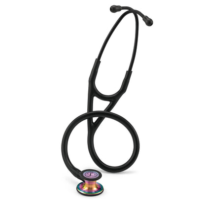 Stetoskop 3M™ Littmann® Cardiology IV™ Diagnostic, mavrična obdelava membranskega nastavka, črna cev, koren in slušalke, 68,5 cm, 6165