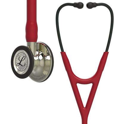 Stéthoscope de diagnostic 3M™ Littmann® Cardiology IV™, tubulure bordeaux, Édition Champagne, 69 cm, 6176
