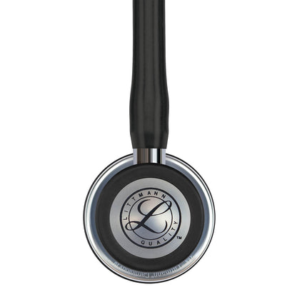 3M™ Littmann® Cardiology IV™ -stetoskooppi, diagnostinen, peilipintainen rintakappale ja suppilo, musta letkusto ja kuuntelukaaret ruostumatonta terästä, 27 tuumaa, 6177