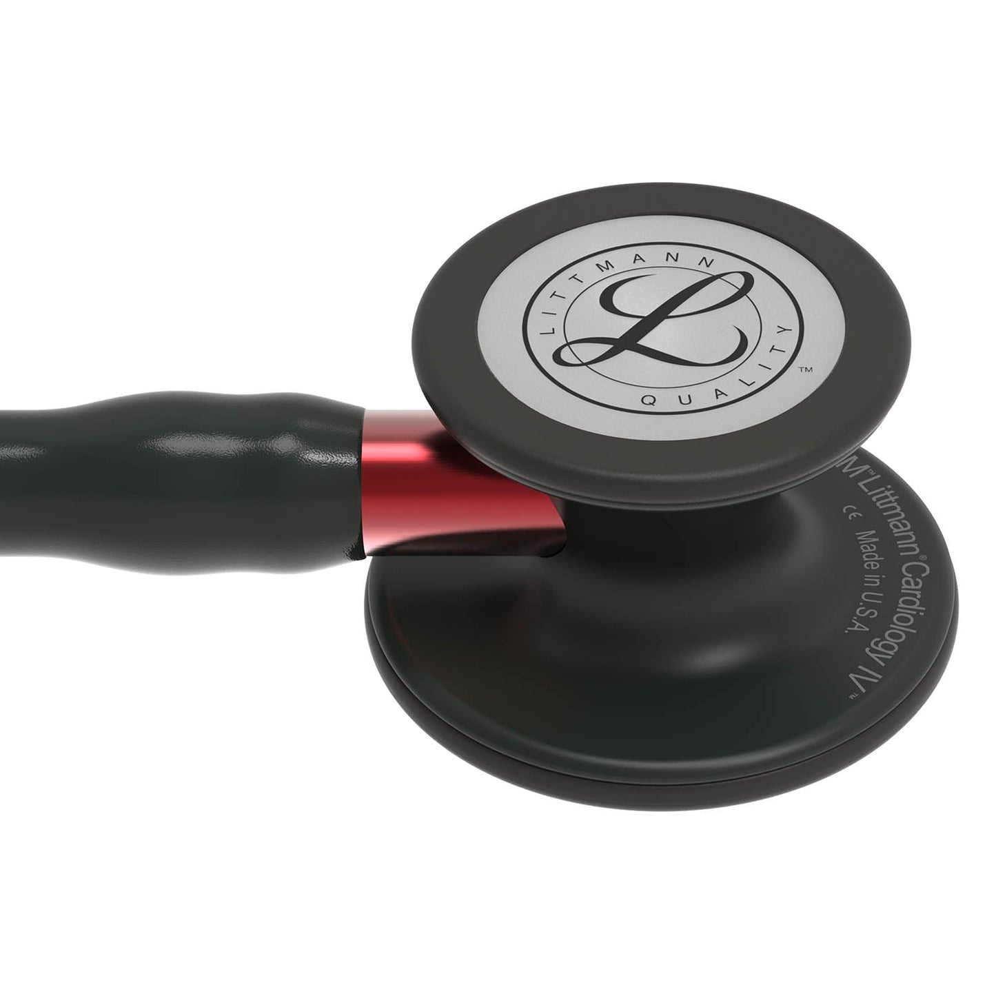 Littmann Cardiology IV Diagnostic Stethoscope: Black & Black - Red Stem 6200