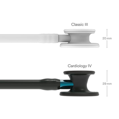3M™ Littmann® Cardiology IV™ stetoskop, sort bryststykke, sort slange, blå stamme, 69 cm, 6201