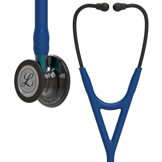 Stetoskopju Dijanjostiku Littmann Cardiology IV: Smoke Polished &amp; Navy - Stem Blu 6202