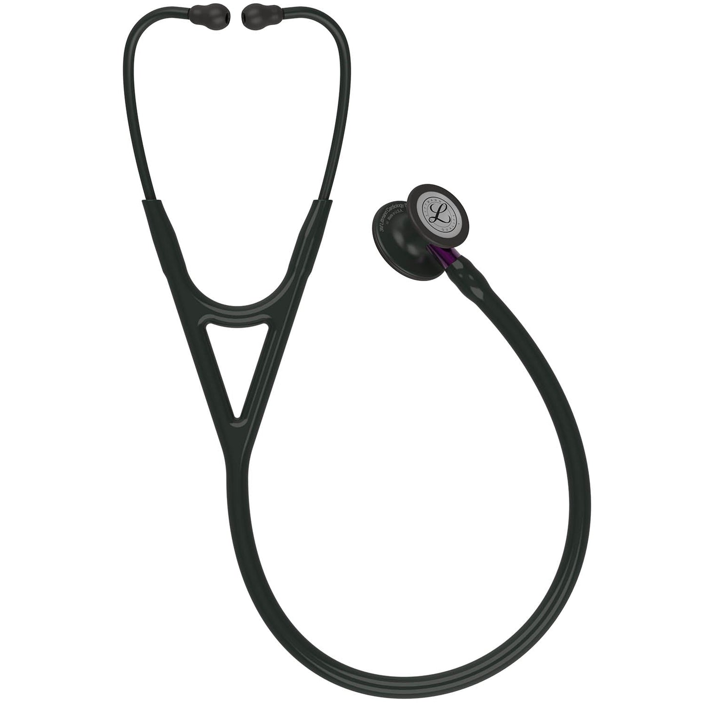 Littmann Cardiology IV Diagnostic Stethoscope: Black & Black - Violet Stem 6203