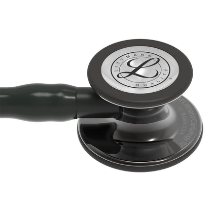 Fonendoscopio para diagnóstico 3M™ Littmann® Cardiology IV™, campana de acabado de alto brillo gris humo, tubo negro y vástago y auricular color negro, 68,5 cm, 6232