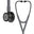 Stetoskop 3M™ Littmann® Cardiology IV™ Diagnostic, črn membranski nastavek visoki sijaj, siva cev, temen koren in slušalke, 68,5 cm, 6238