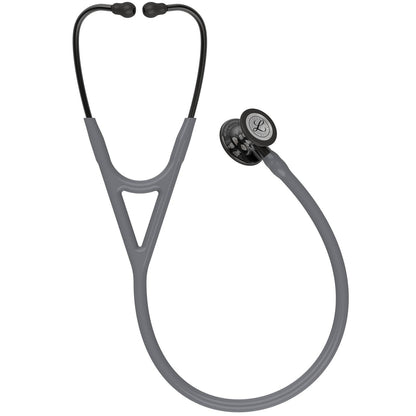 Fonendoscopio para diagnóstico 3M™ Littmann® Cardiology IV™, campana de acabado de alto brillo gris humo, tubo gris y vástago y auricular color gris humo, 68,5 cm, 6238