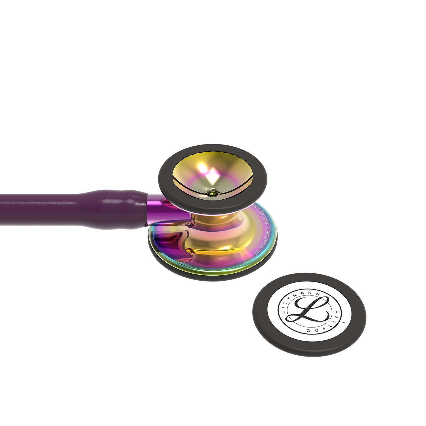 Littmann Cardiology IV Diagnostic Stethoscope: High Polish Rainbow & Plum - Violet Stem 6239