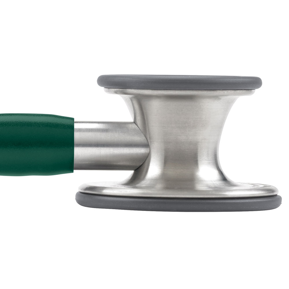 Fonendoscopio diagnóstico 3M™ Littmann® Cardiology IV™, campana de acabado estándar, tubo verde oliva oscuro y vástago y auricular de acero inoxidable, 68,5 cm, 6155